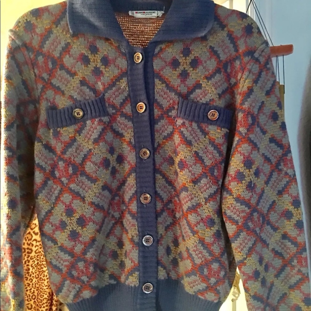 Vintage Yves Saint Laurent Rive Gauche Cardigan
